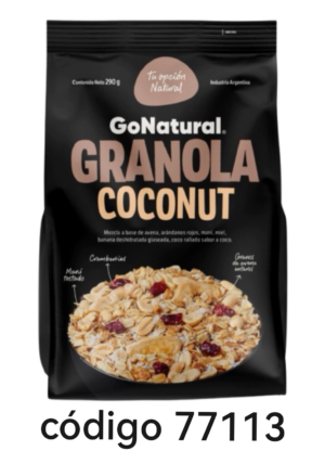 *GRANOLA GONATURAL COCONUT 6X290G