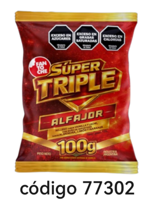 ALFAJOR FANTOCHE SUPER TRIPLE 12X100G
