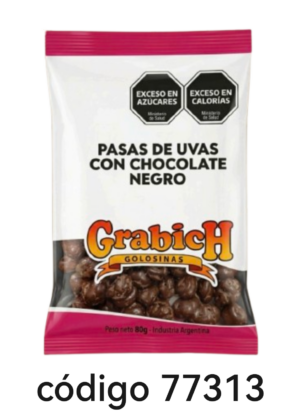 GRABICH PASAS de UVAS CHOCOLATE 36X80G